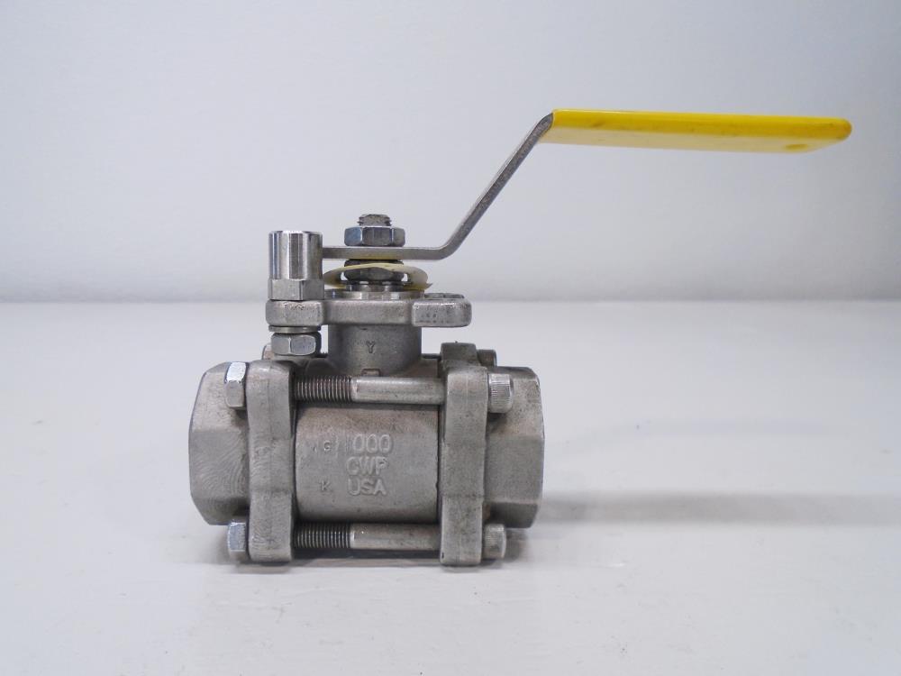 Lot of (2) Apollo 1-1/4" Socketweld Ball Valves, 3-Pc, CF8M, 85R-205-01